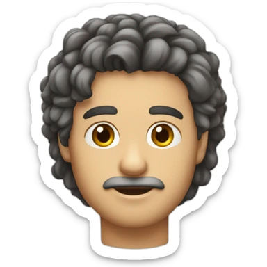 Menino pardo de cabelo cacheado sticker