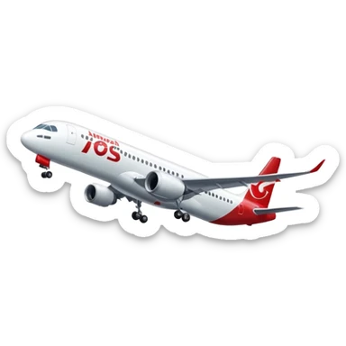 Indonesia airlines take off in airport sticker