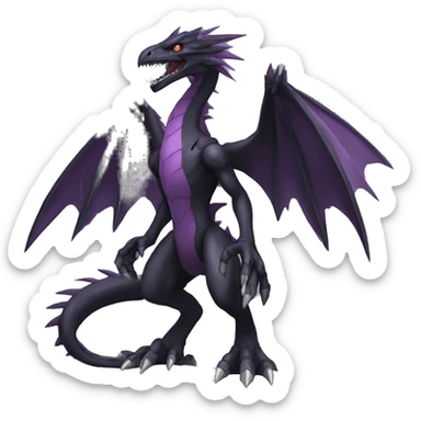  Cool Edgy Black Digimon-Fakemon-Raptor-Genesect-Dragon full body sticker