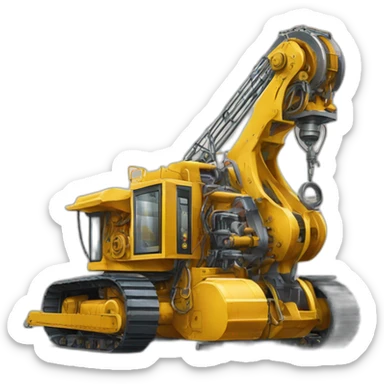 Engineering machineengineering machine  Dry and dragon by the engineering machine sticker