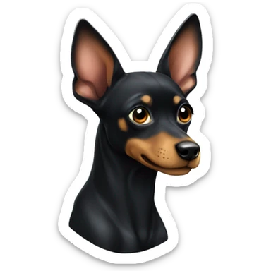 Black mini pincher  sticker