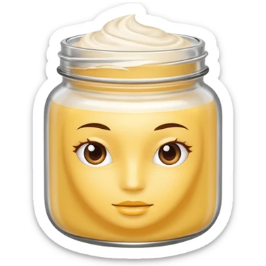 hair mask in a jar without face, only the white product  sticker