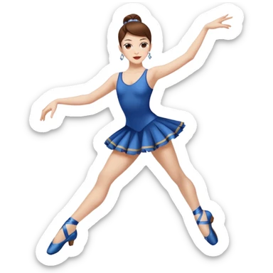 Jazz dancer white with brown hair wearing dance turning shoes not ballet shoes  sticker