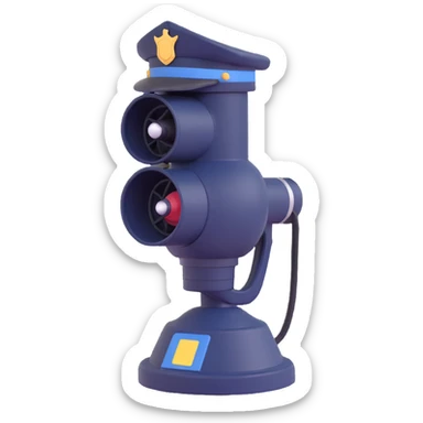 American GTA-inspired police siren, emote style, no background sticker