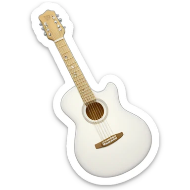 white guitar sticker
