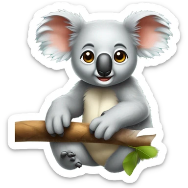 Remange entre un koala et une coccinelle extra mignonne sticker