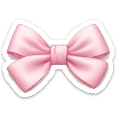 light pink bow on light pink bow sticker
