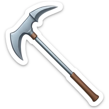 a double-ended pickaxe with identical sharp tips for mining ore sticker