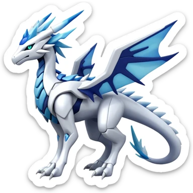 Kyurem-reshiram-dialga-suicune-hybrid, full body sticker