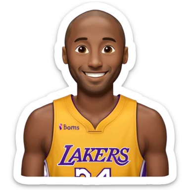 kobe in his lakers jersey number 24 sticker