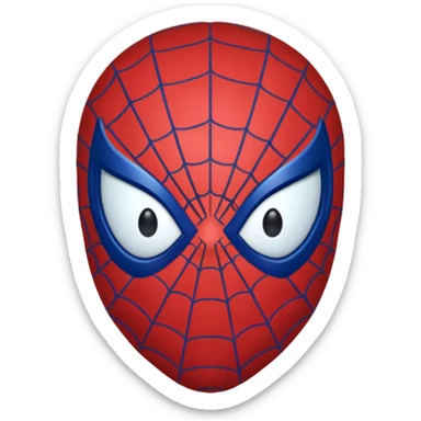 Spiderman face emoji sticker
