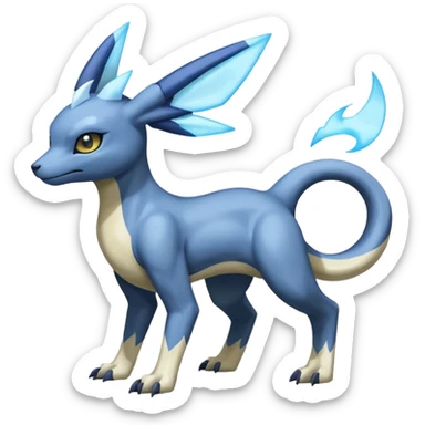 Manectric-Electrike-Lugia-Cubone-Umbreon-Draco-Fakémon-hybrid-creature (full body), 4 legs sticker