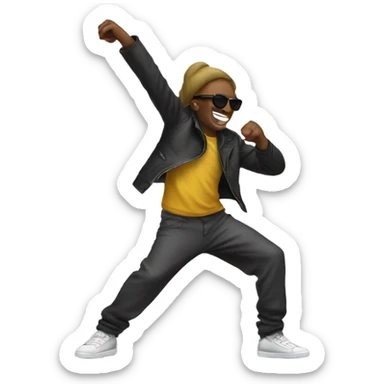 cool person dabing sticker