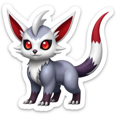 Shiny Furret-Absol-Noivern-Hybrid (Full body) sticker
