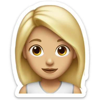 Blonde girl with brown eyes sticker