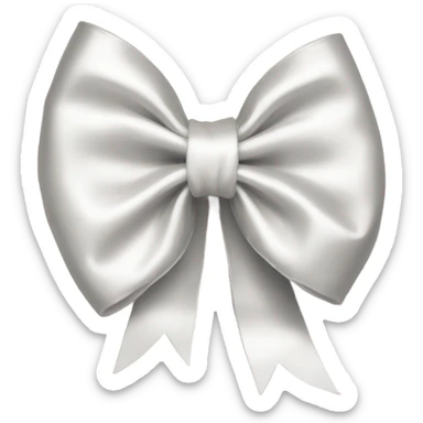 white satin bow Christmas sticker