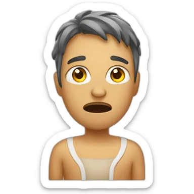 unhealthy person sticker