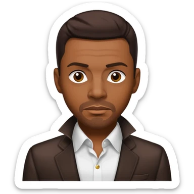 Keith Sweat (b.1961) with dark brown hair sticker