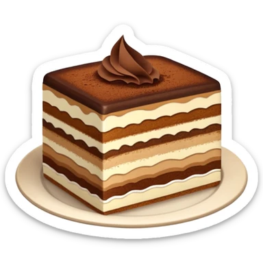 Tiramisu cake slice sticker
