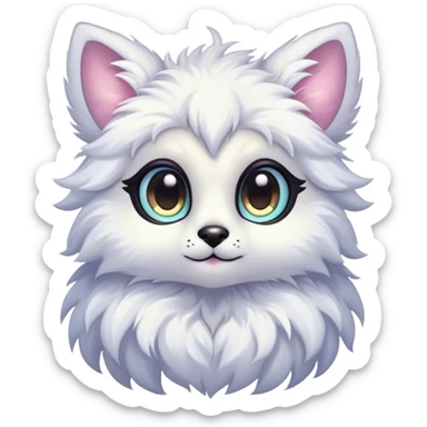 Kawaii bright fantasy ethereal anthro fursona animal sticker