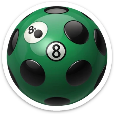 Panther print lucky nine ball sticker
