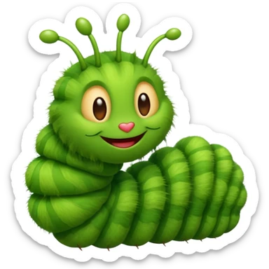 Cool caterpillar in love sticker