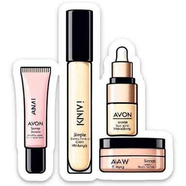 AVON anti-aging serum, eye cream, and night cream sticker