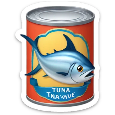 Realistic small can of tuna "petit navire" sticker