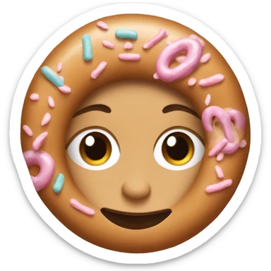 the name Madison made of doughnuts sticker