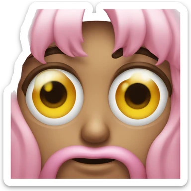 Heart eyes with drool sticker