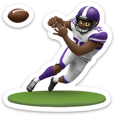 Vikings football player spiking the ball sticker