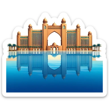 Atlantis the Palm Dubaï at sunset sticker