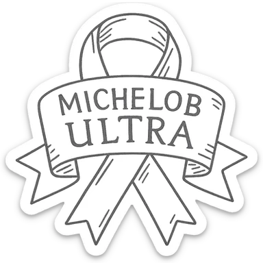 Michelob ULTRA ribbon sticker