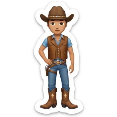 fly hatless cowboy  sticker