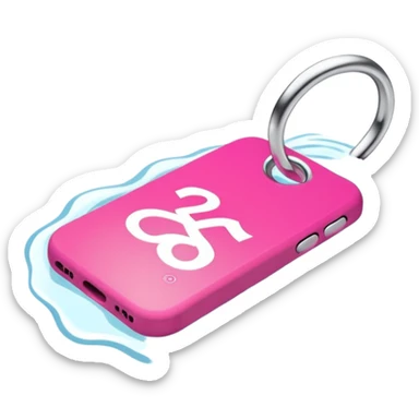 pink and white lululemon keys lost in river  sticker