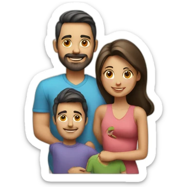 36 years old dad with two kids and a mortgage with his wife sticker