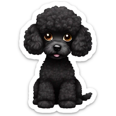 Can you create a black toy poodle  sticker