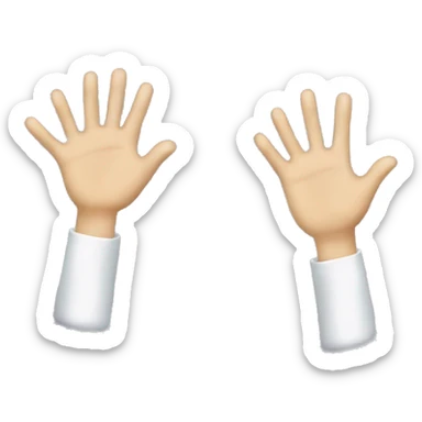 saluting face ios emoji but with 4 hands instead of just one sticker