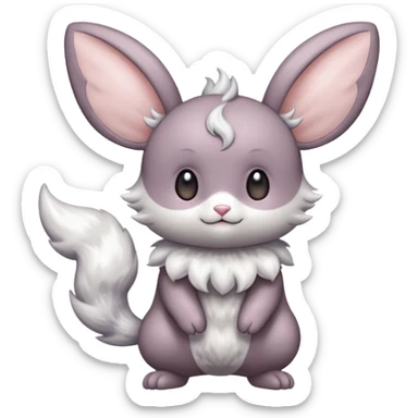  Fey Toony Espurr-Minccino-Sprigatito-fusion-hybrid sticker