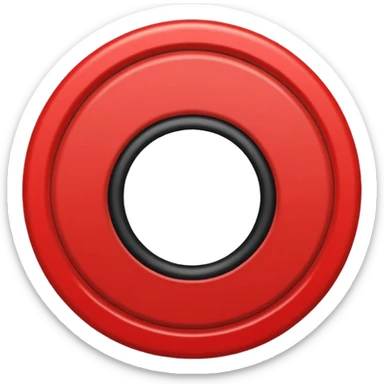A black circle surrounded by a white circle surrounded by a red circle there should only be 3 rings- smallest circle should be black then white bigger and then red biggesy sticker