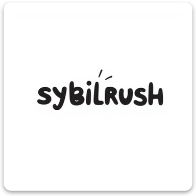 The text "SYBILRUSH" written clearly sticker