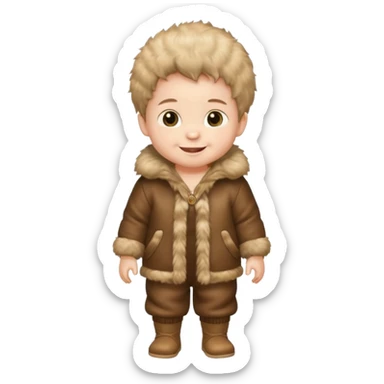 a full body of baby boy wearing fur clothing



















 sticker