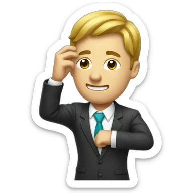 finance bro dabbing sticker