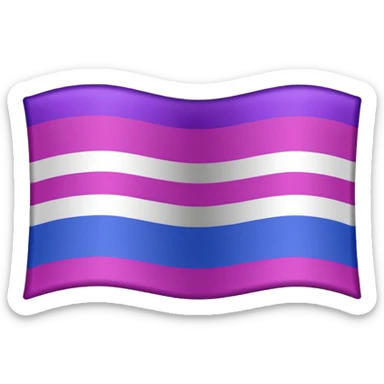 The bisexual flag (solo lleva 3 colores, magenta en la franja superior, morado en la franja central, azul en la franja inferior, 3 franjas lleva únicamente de manera horizontal) sticker