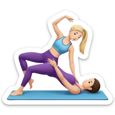 Girl doing Pilates  sticker