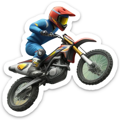 dirtbike whit downhill sticker