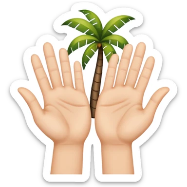 Innocent emoji hands up sticker