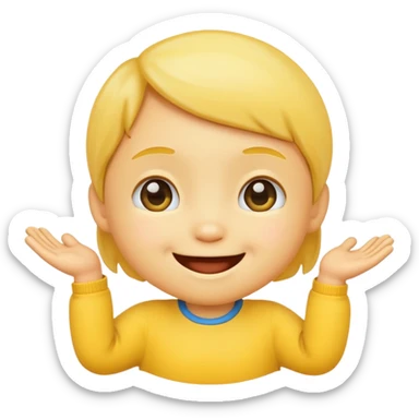 Toddler emoji sticker