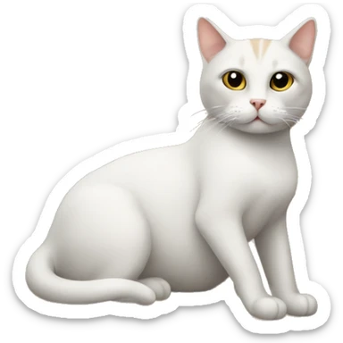 Cat on chair sticker