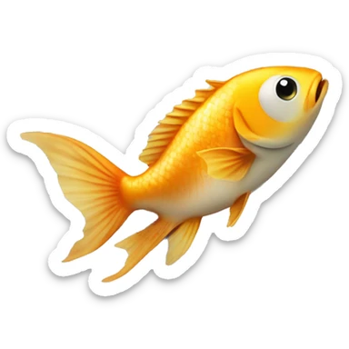 Fish climbing a ladder sticker